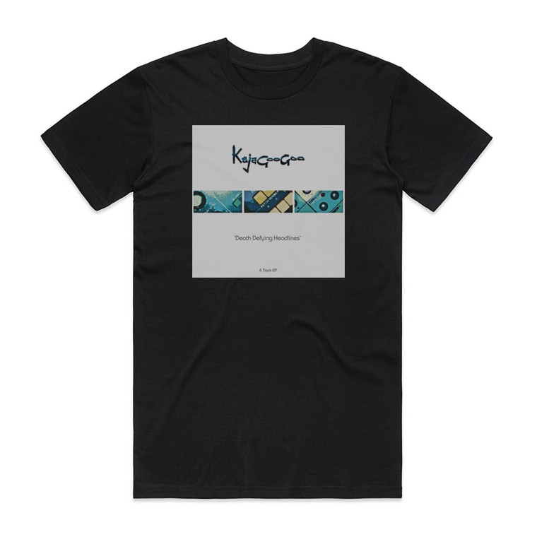 Kajagoogoo Death Defying Headlines Album Cover T-Shirt Black