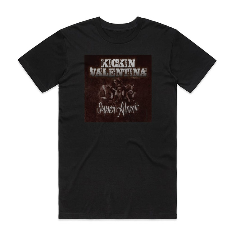 Kickin Valentina Super Atomic Album Cover T-Shirt Black