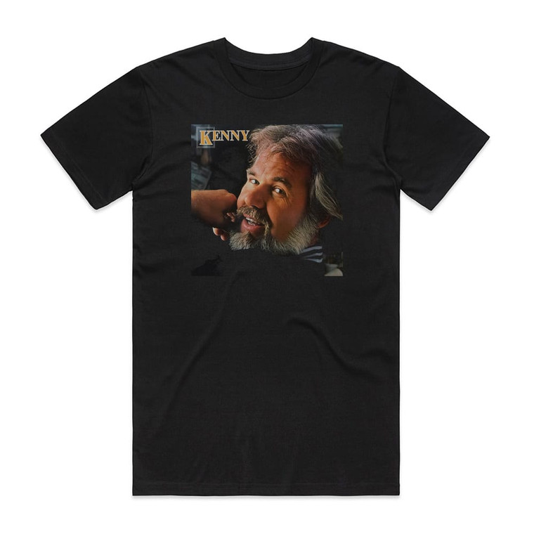 Kenny Rogers Kenny Album Cover T-Shirt Black Kenny Rogers Kenny Album Cover T-Shirt Black
