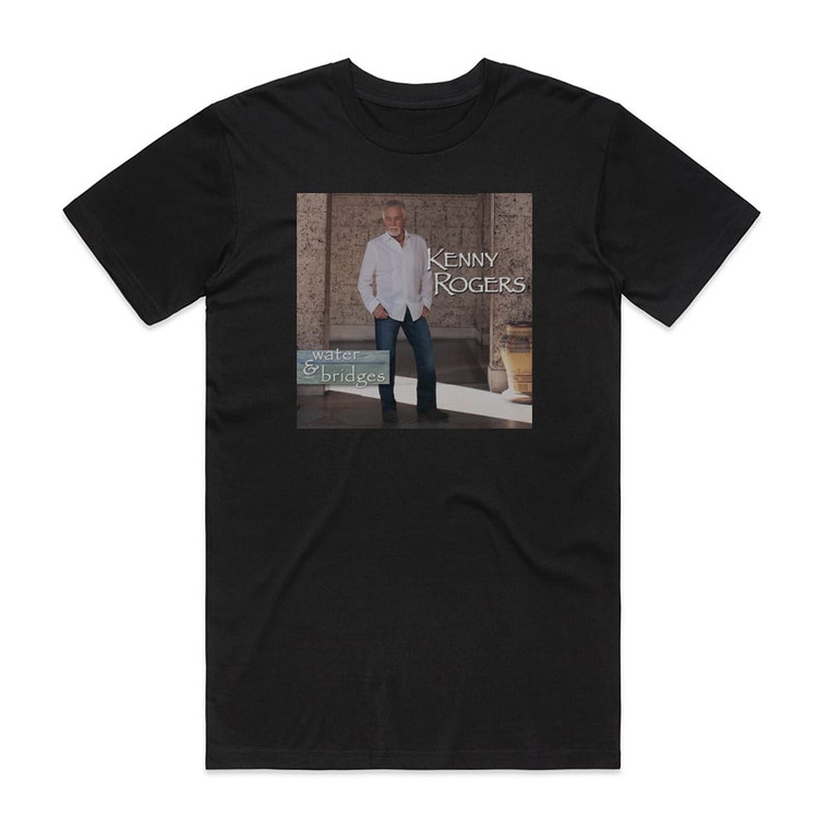 Kenny Rogers Water Bridges Album Cover T-Shirt Black