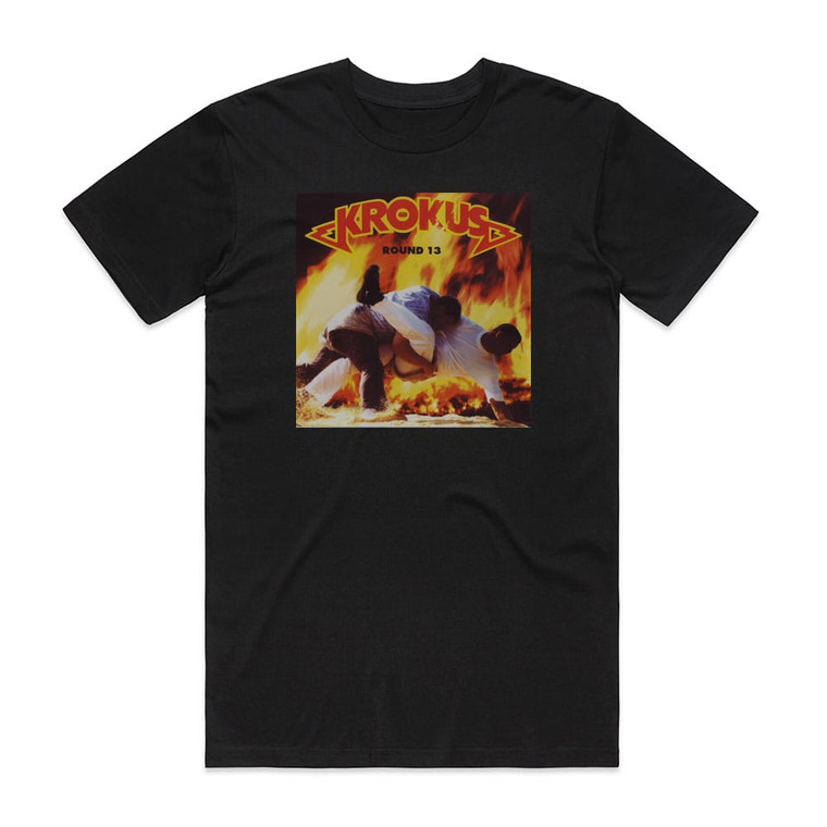 Krokus Round 13 Album Cover T-Shirt Black