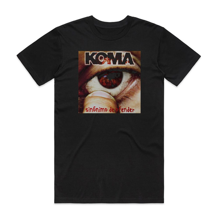 Koma Sinnimo De Ofender Album Cover T-Shirt Black