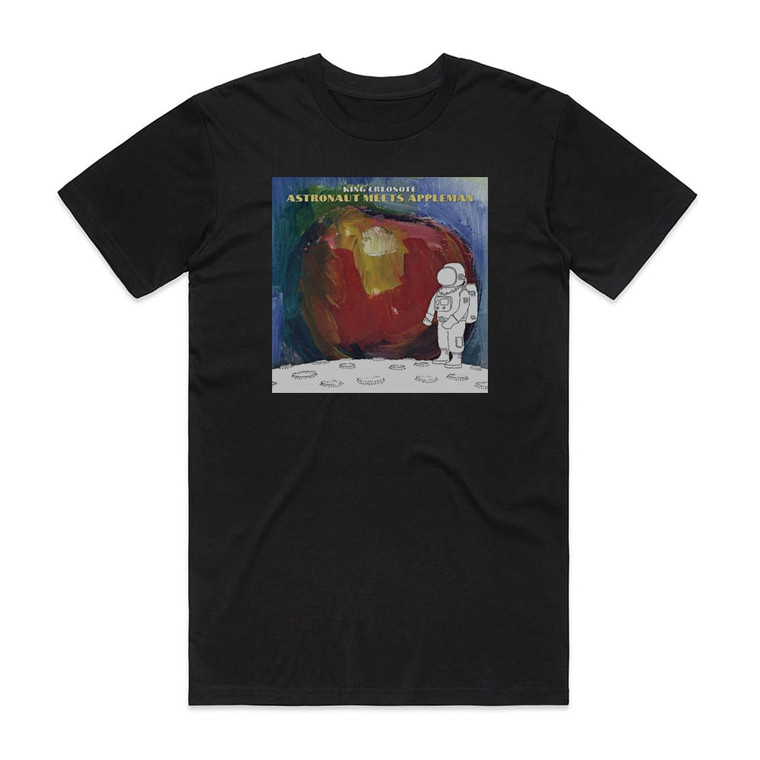 King Creosote Astronaut Meets Appleman Album Cover T-Shirt Black