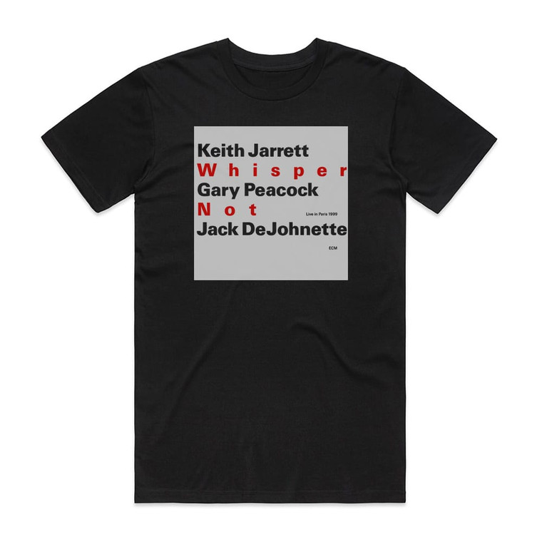 Keith Jarrett Trio Whisper Not Album Cover T-Shirt Black