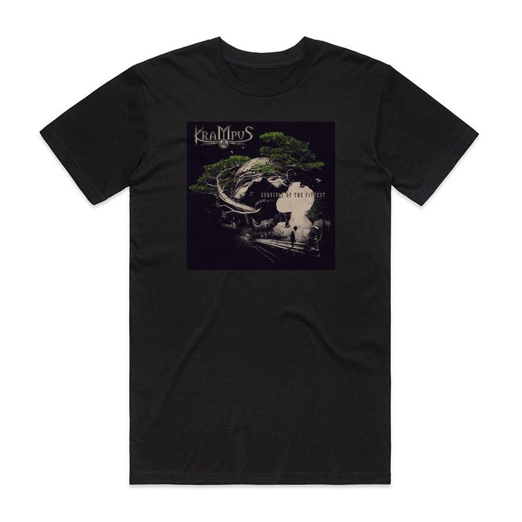 Krampus Survival Of The Fittest Album Cover T-Shirt Black