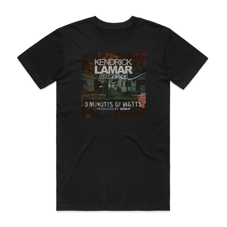 Kendrick Lamar 3 Minutes Of Watts Album Cover T-Shirt Black