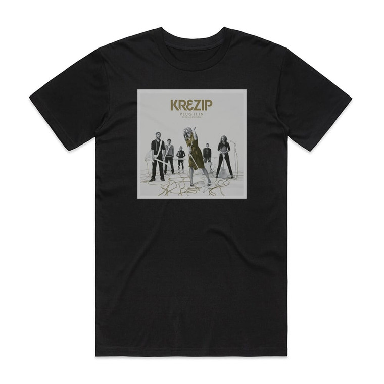 Krezip Plug It In Album Cover T-Shirt Black