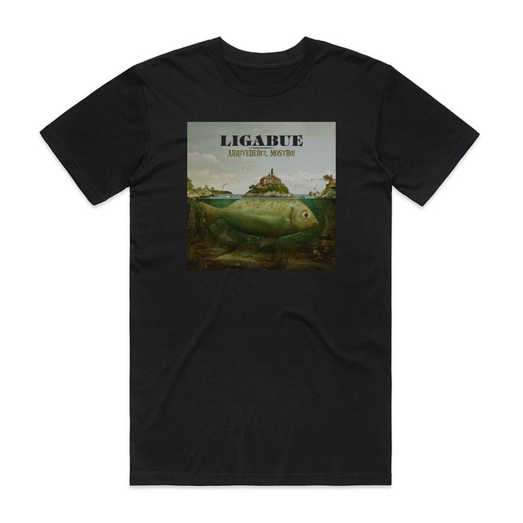 Ligabue Arrivederci Mostro Album Cover T-Shirt Black