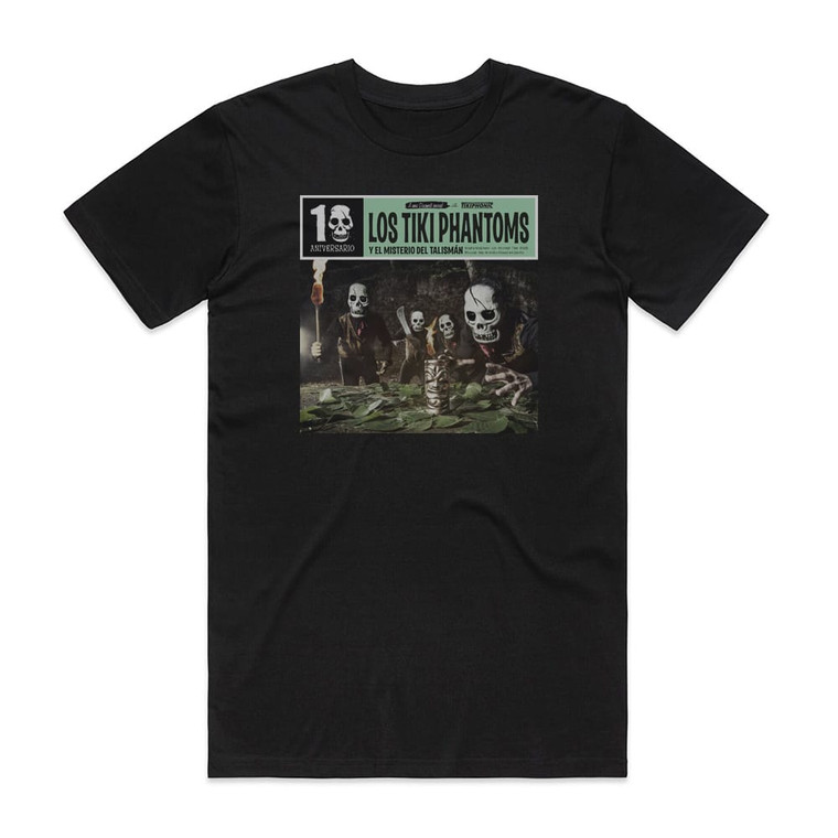 Los Tiki Phantoms El Misterio Del Talismn Album Cover T-Shirt Black