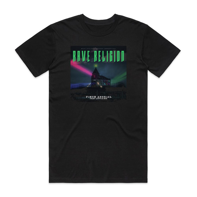 Little Big Rave Religion Album Cover T-Shirt Black Little Big Rave Religion Album Cover T-Shirt Black