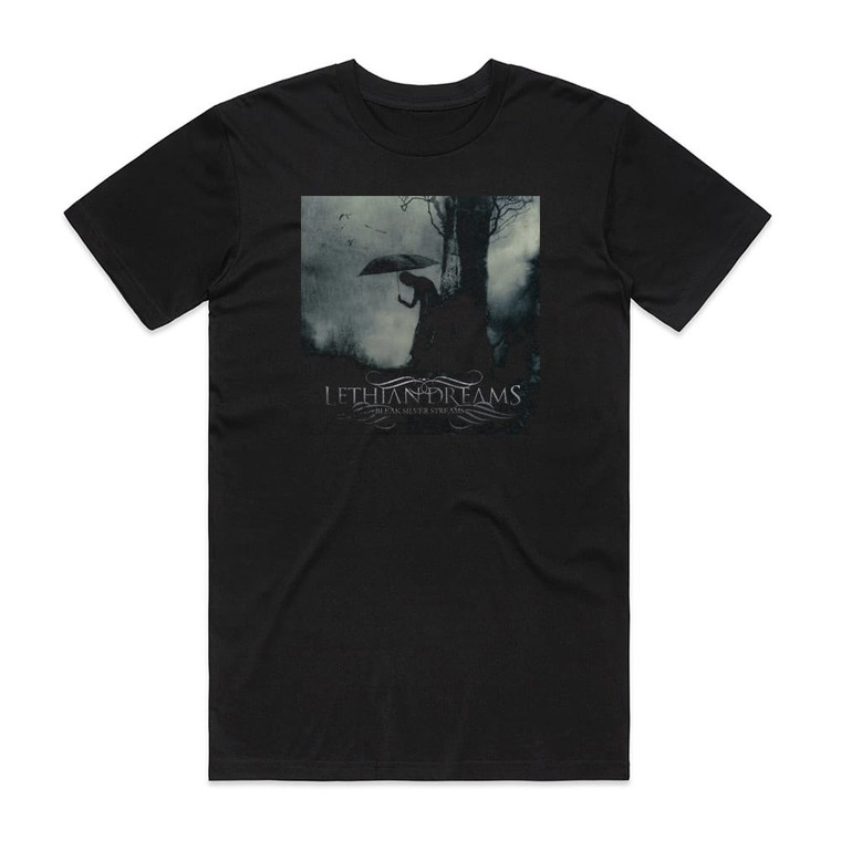 Lethian Dreams Bleak Silver Streams Album Cover T-Shirt Black