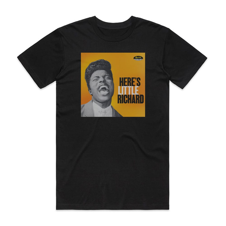 Little Richard Heres Little Richard Album Cover T-Shirt Black