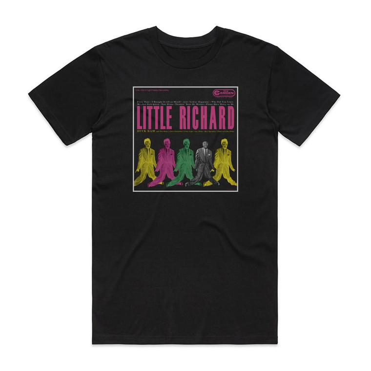 Little Richard Little Richard Album Cover T-Shirt Black