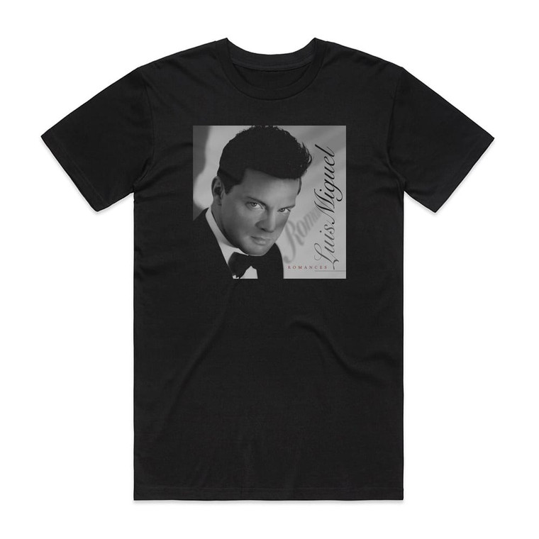 Luis Miguel Romances Album Cover T-Shirt Black