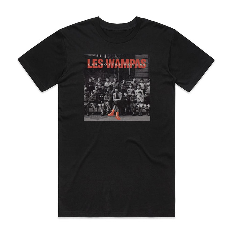 Les Wampas Les Bottes Rouges Album Cover T-Shirt Black