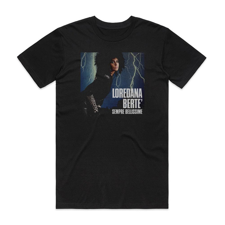 Loredana Berte Sempre Bellissime Album Cover T-Shirt Black