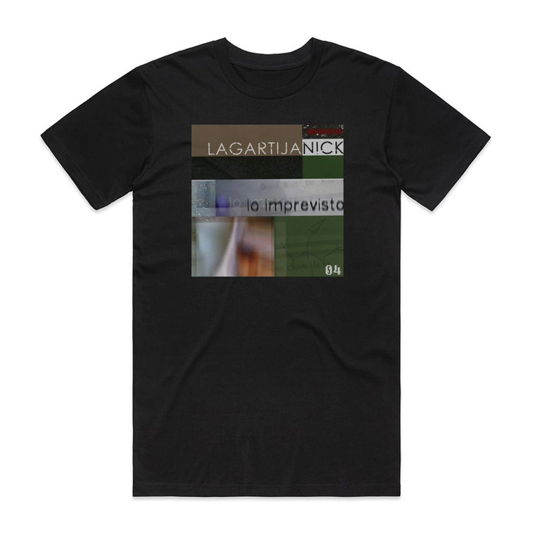 Lagartija Nick Lo Imprevisto Album Cover T-Shirt Black