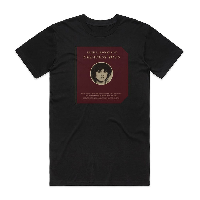 Linda Ronstadt Greatest Hits 1 Album Cover T-Shirt Black