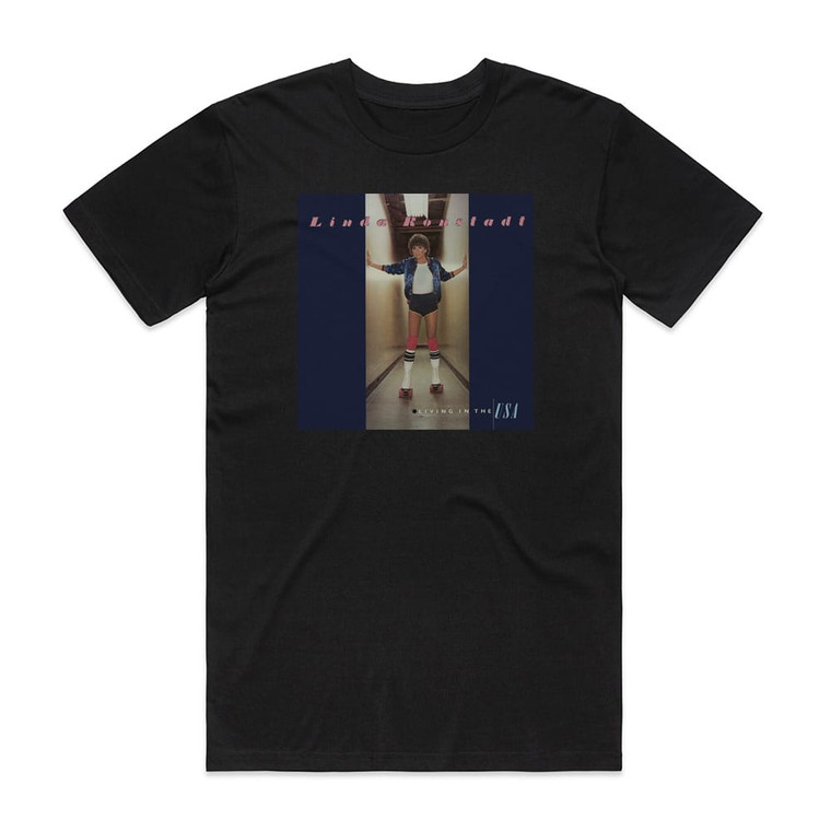 Linda Ronstadt Living In The Usa Album Cover T-Shirt Black