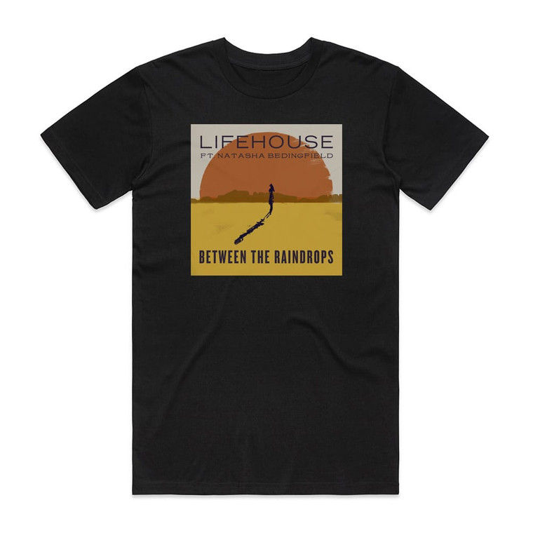 Lifehouse Between The Raindrops Album Cover T-Shirt Black