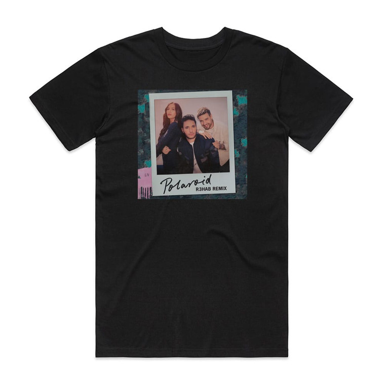 Liam Payne Polaroid R3Hab Remix Album Cover T-Shirt Black