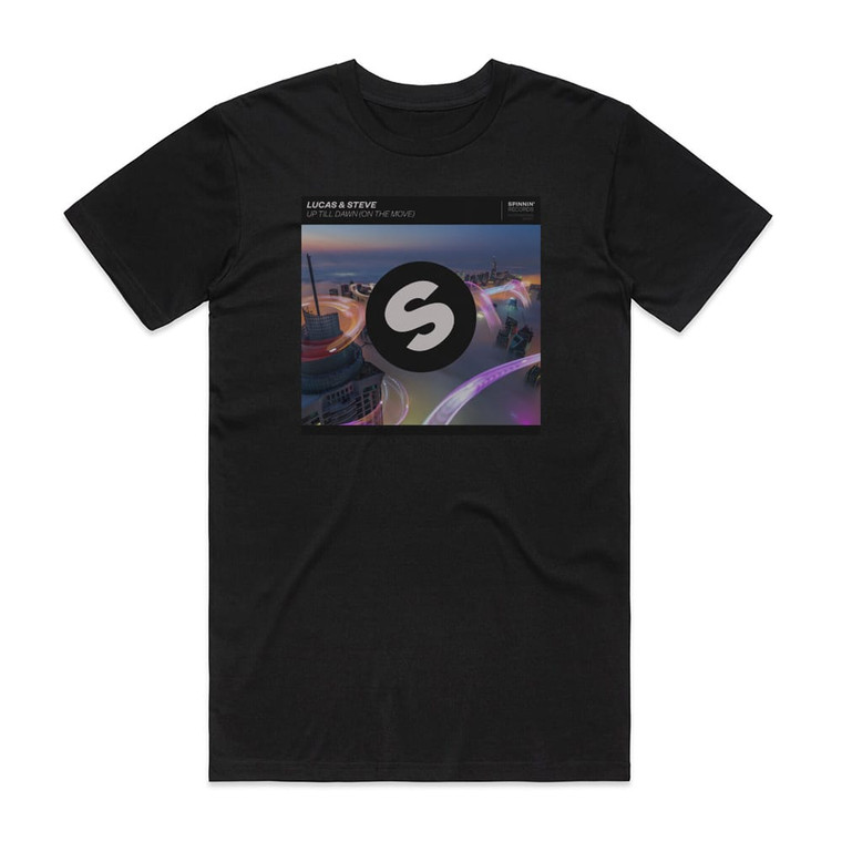 Lucas and Steve Up Till Dawn On The Move Album Cover T-Shirt Black
