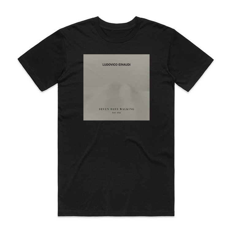 Ludovico Einaudi Seven Days Walking Day 1 Album Cover T-Shirt Black
