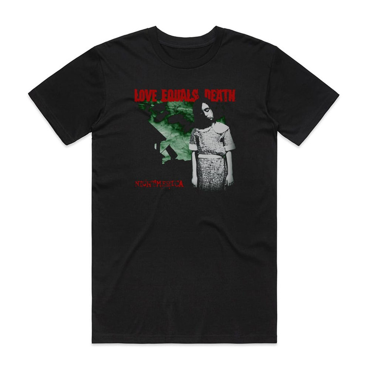 Love Equals Death Nightmerica Album Cover T-Shirt Black