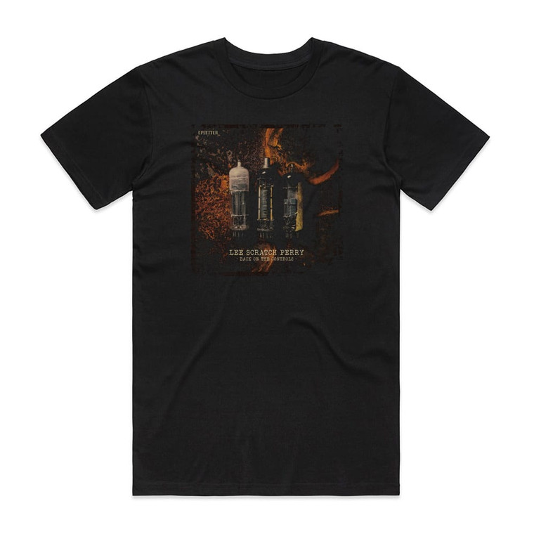 Lee Scratch Perry Back On The Controls Album Cover T-Shirt Black
