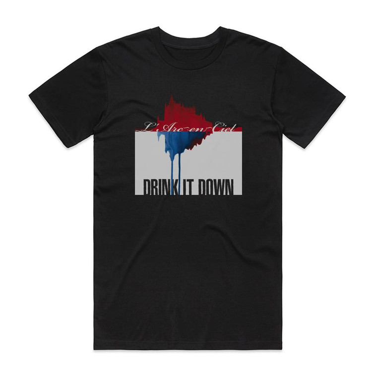 LArc-en-Ciel Drink It Down Album Cover T-Shirt Black