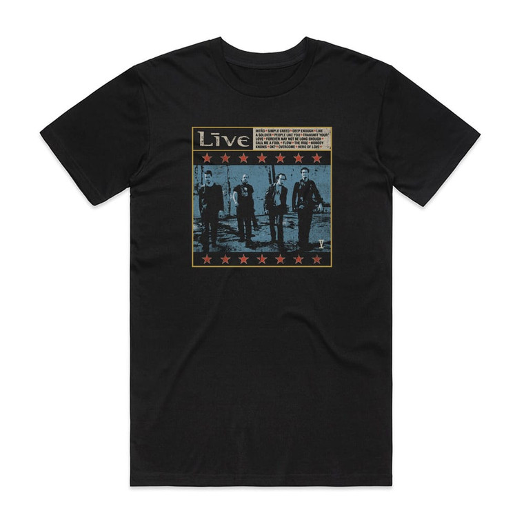 Live Ecstatic Fanatic Album Cover T-Shirt Black Live Ecstatic Fanatic Album Cover T-Shirt Black