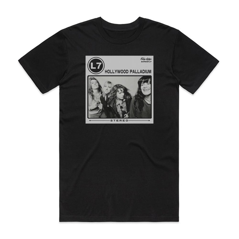 L7 Live Palladium Los Angeles 1 Album Cover T-Shirt Black