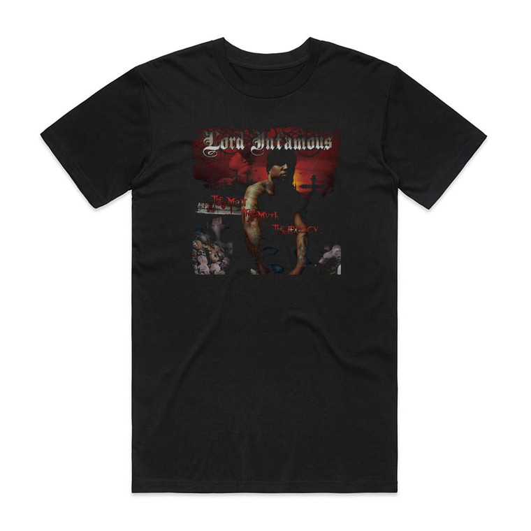 Lord Infamous The Man The Myth The Legacy Album Cover T-Shirt Black