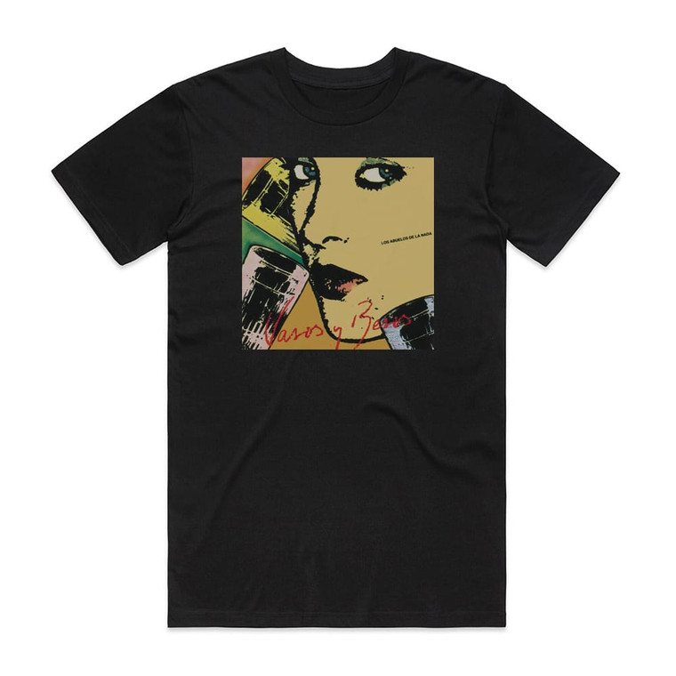 Los Abuelos de la Nada Vasos Y Besos Album Cover T-Shirt Black