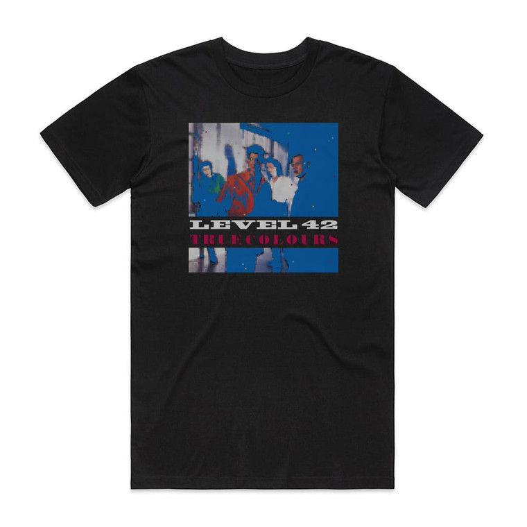 Level 42 True Colours Album Cover T-Shirt Black