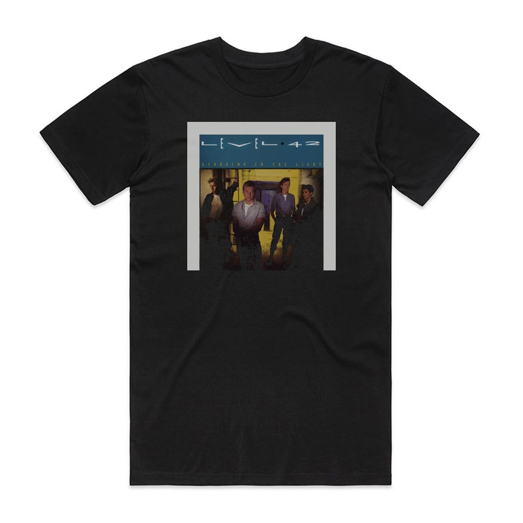 Level 42 Standing In The Light Album Cover T-Shirt Black