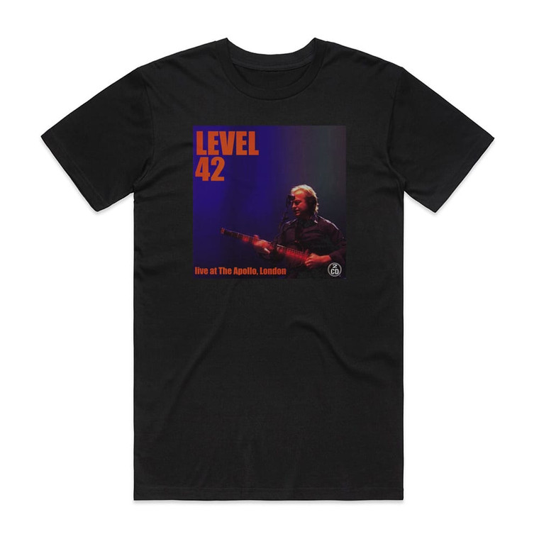 Level 42 Live At The Apollo London Album Cover T-Shirt Black