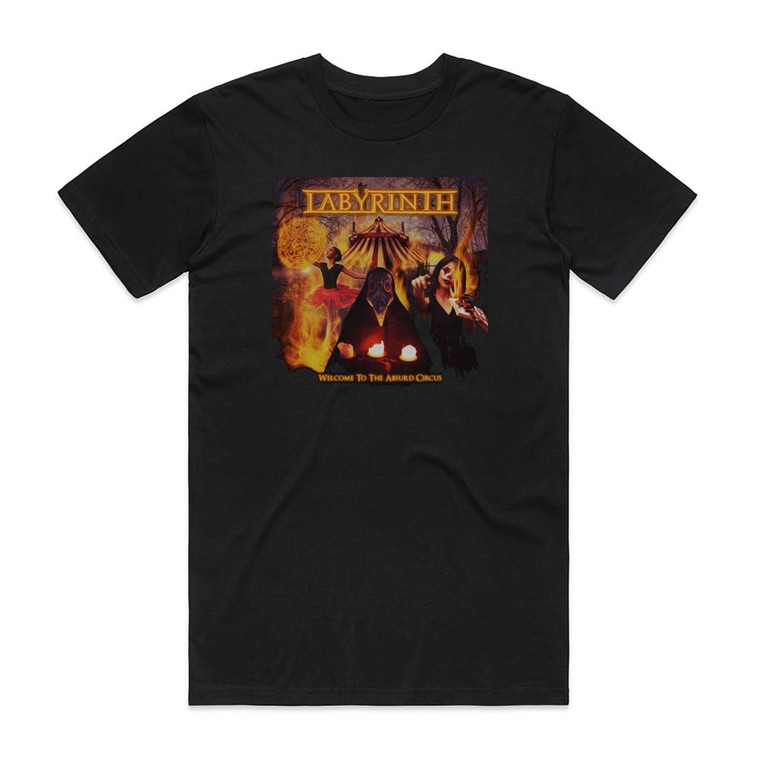 Labyrinth Welcome To The Absurd Circus Album Cover T-Shirt Black Labyrinth Welcome To The Absurd Circus Album Cover T-Shirt Black