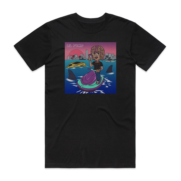 Lil Pump Lil Pump 1 Album Cover T-Shirt Black