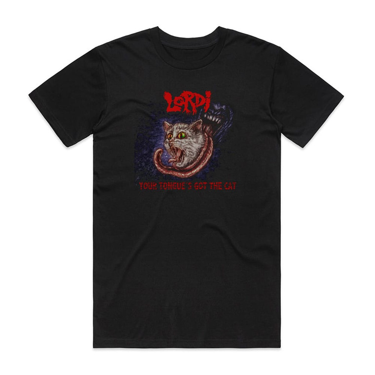 Lordi Your Tongues Got The Cat Album Cover T-Shirt Black