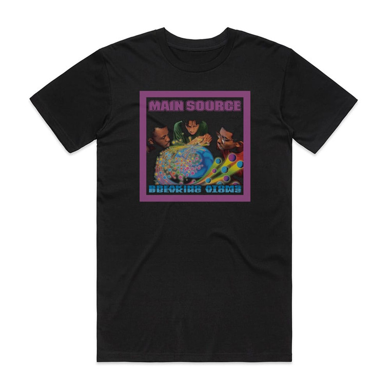 Main Source Breaking Atoms Album Cover T-Shirt Black