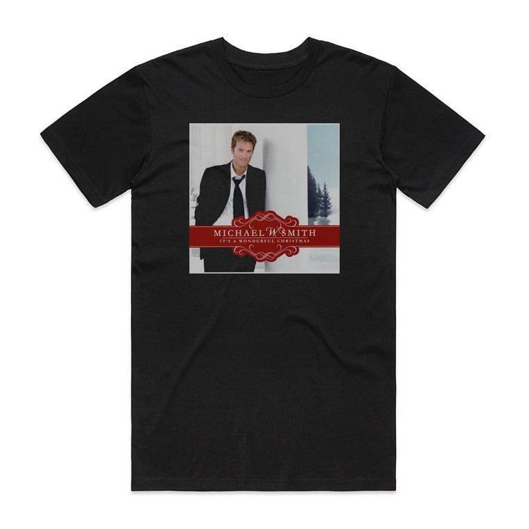 Michael W Smith Its A Wonderful Christmas Album Cover T-Shirt Black