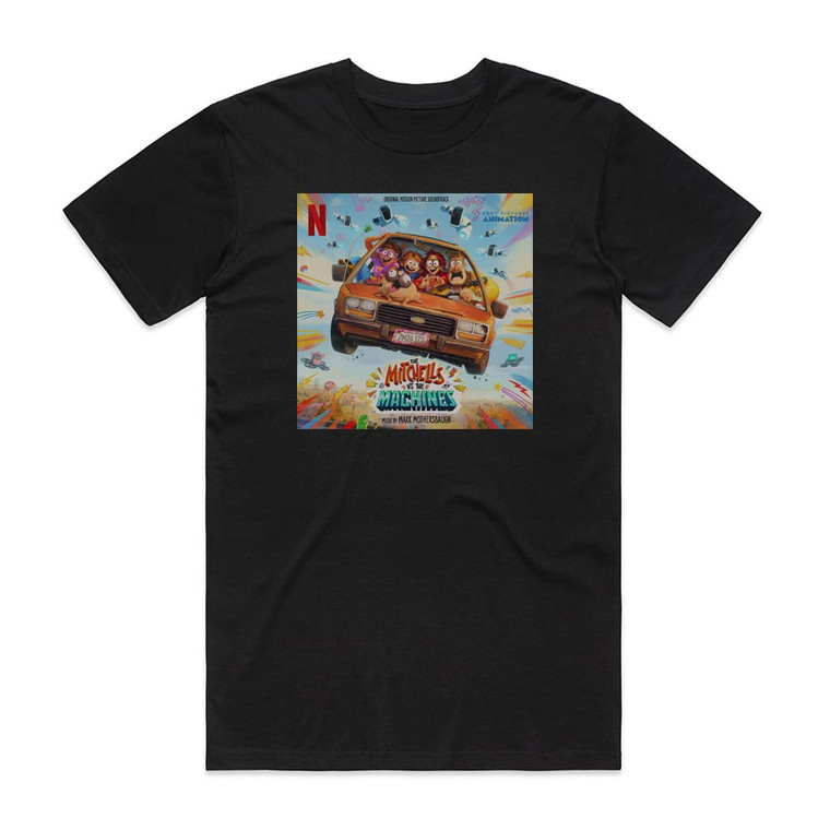 Mark Mothersbaugh The Mitchells Vs The Machines Album Cover T-Shirt Black