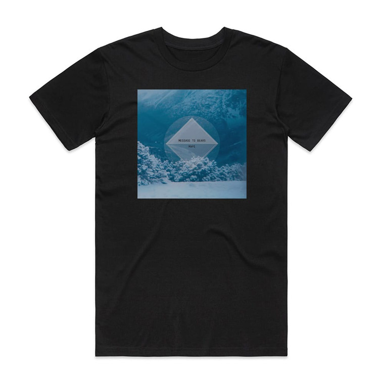 Message to Bears Maps Album Cover T-Shirt Black