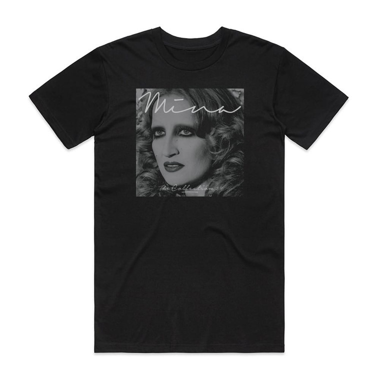 Mina The Collection 30 Album Cover T-Shirt Black
