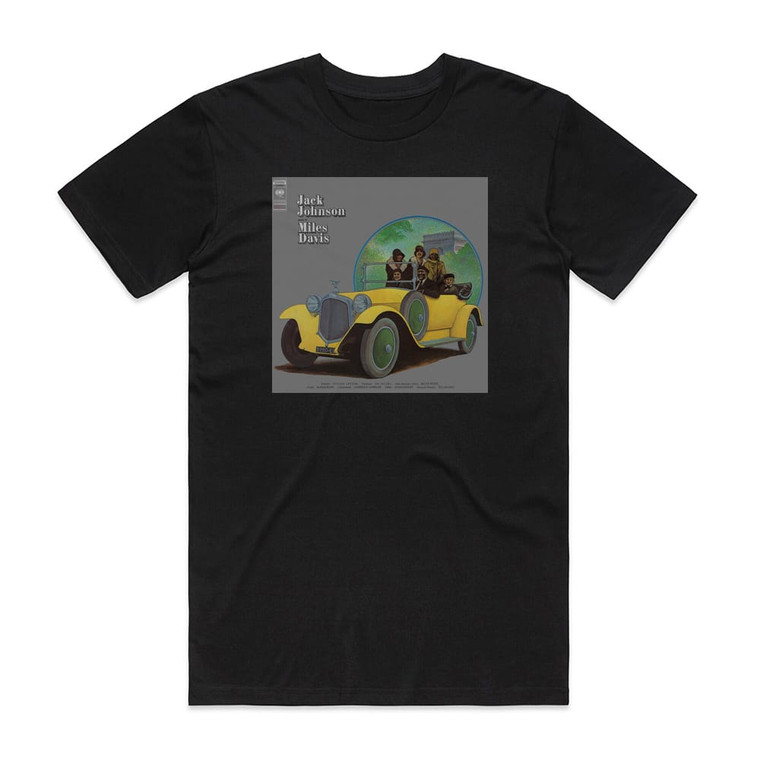 Miles Davis A Tribute To Jack Johnson Album Cover T-Shirt Black