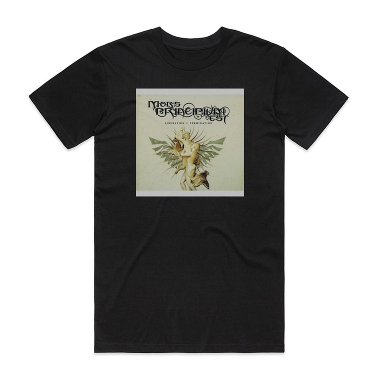 Mors Principium Est Liberation Termination 1 Album Cover T-Shirt Black