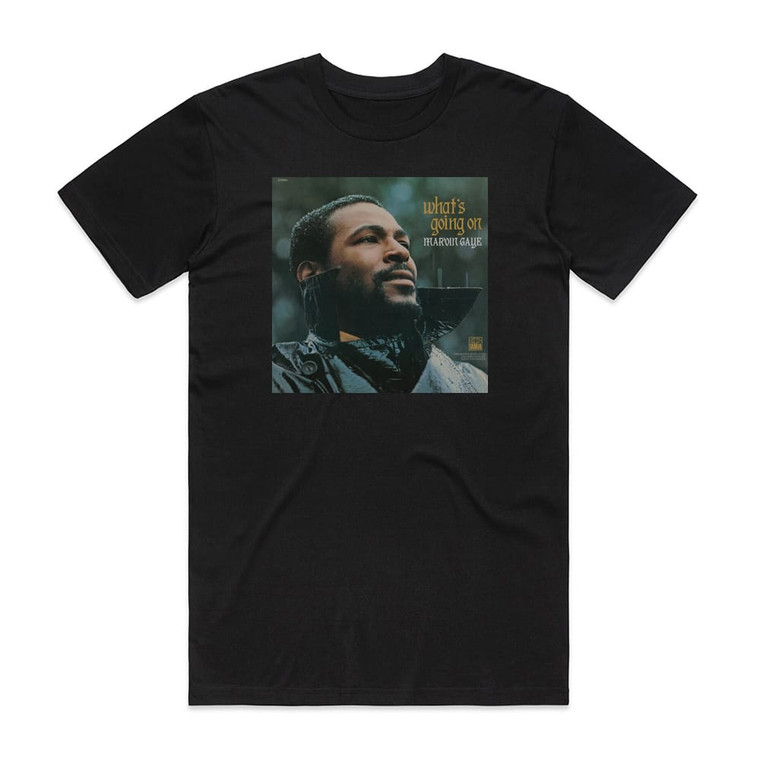 Marvin Gaye Whats Going On 1 Album Cover T-Shirt Black