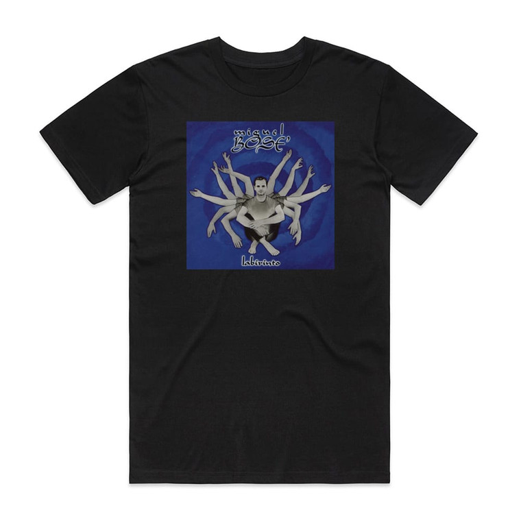 Miguel Bose Labirinto Album Cover T-Shirt Black