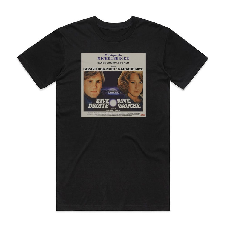 Michel Berger Rive Droite Rive Gauche Album Cover T-Shirt Black